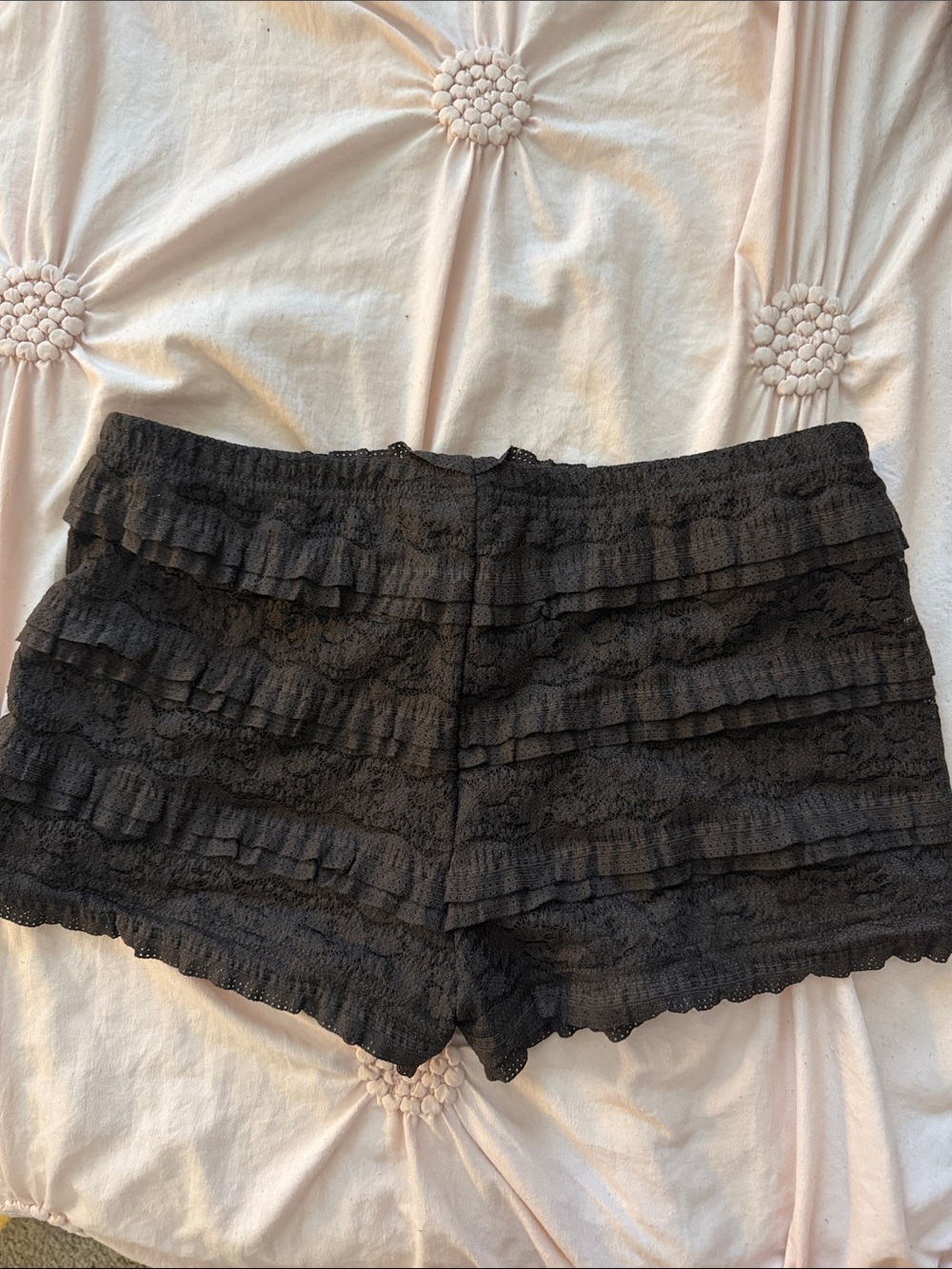 Princess Polly brown Angelis lace shorts size medium - Picture 2 of 2